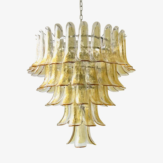 Amber Murano Glass Petals Chandelier